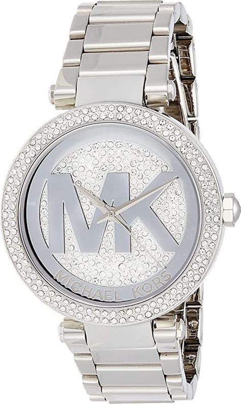 michael kors uhr damen parker 5925 silber|Women's Parker Stainless Steel Bracelet Watch 39mm MK5925.